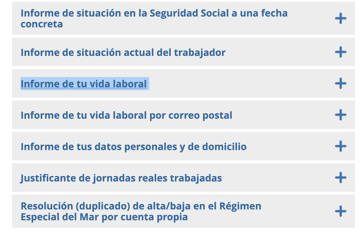 pedir vida laboral