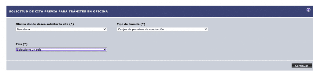 canjear permiso de conducir en España