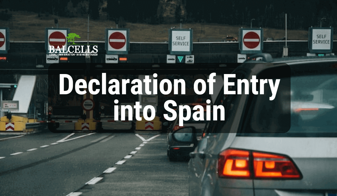 Declaration of Entry into Spain
