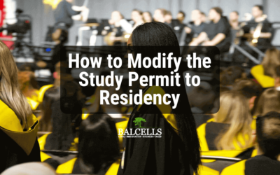 Can the study permit be modified to residency in Spain?